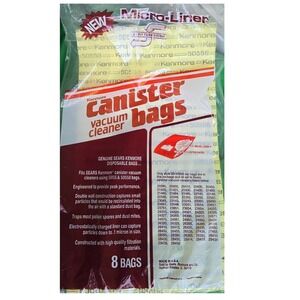VINTAGE Sears Kenmore Canister Vacuum Cleaner Bags 4 #20-50558 5805 .1 MICRON